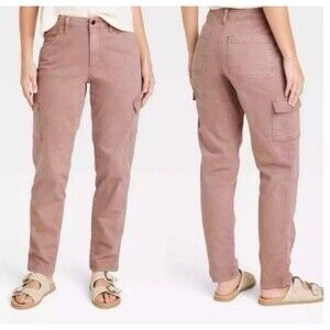 Universal Thread Women's 8 29R Boyfriend Fit Cargo Pants Light Brown Taupe